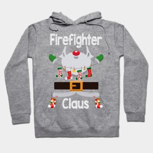 Firefighter Claus Santa Christmas Costume Pajama Hoodie